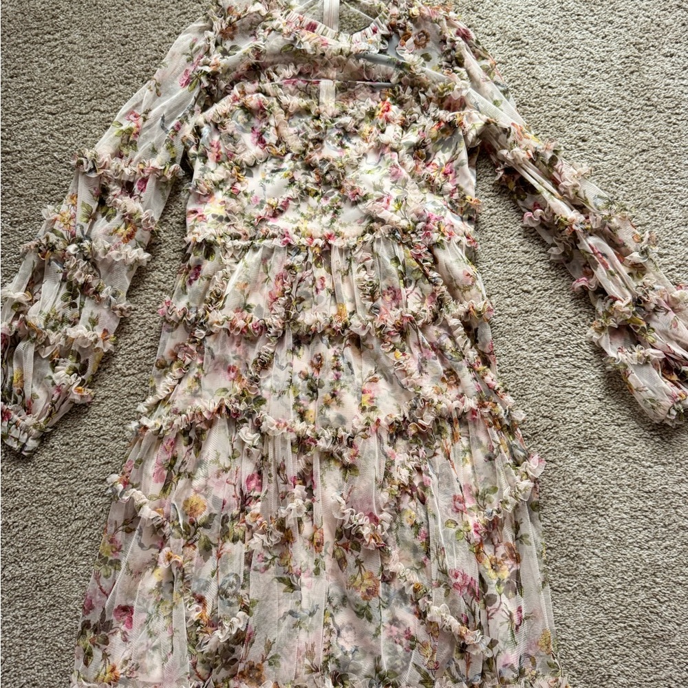 Needle & Thread Garland Flora Ruffle Mini Dress - Picture 3 of 4